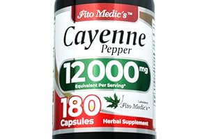 FITO MEDIC'S Lab | Cayenne Pepper Capsules Organic | Cayenne Pepper Extract | 600 mg 20:1 per 3-Capsule Serving | 180 Capsules