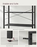 VASAGLE 6-Tier Bookshelf Ebony Black and Ink Black LLS082B56 30 x 80 x 186 cm view 4