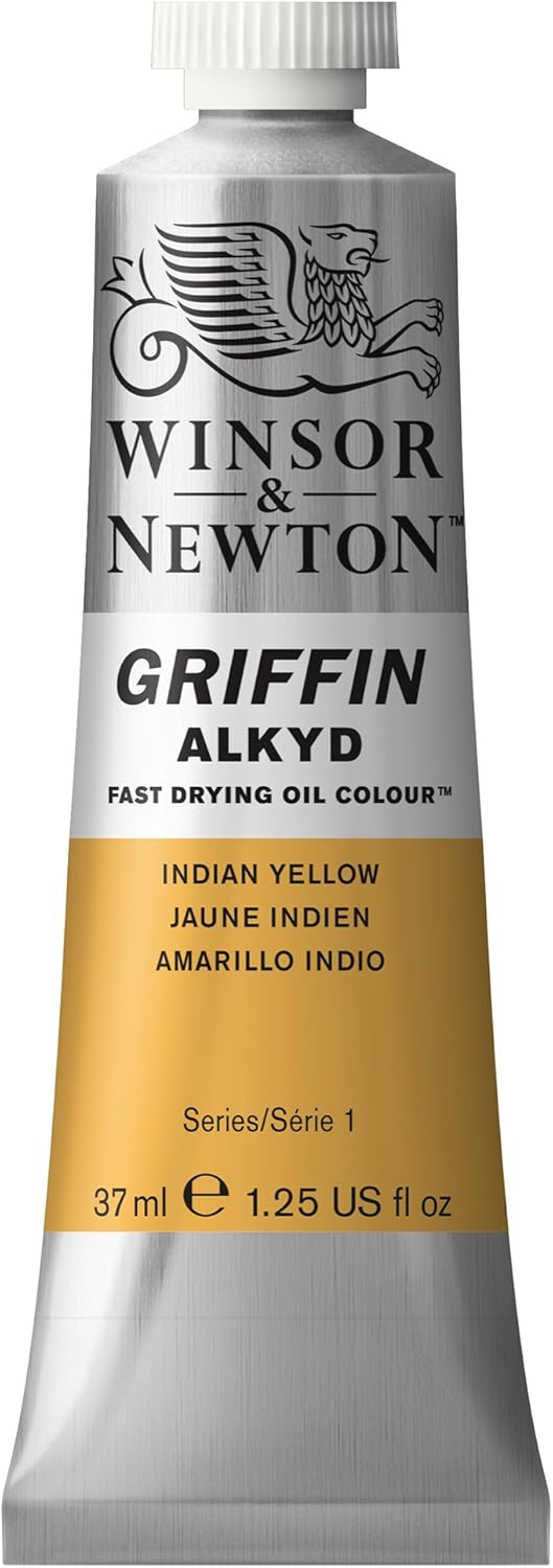 Winsor & Newton Griffin 37ml Alkyd Fast Drying Oil Colour Tube - Indian Yellow, 37 ml (Pack of 1)