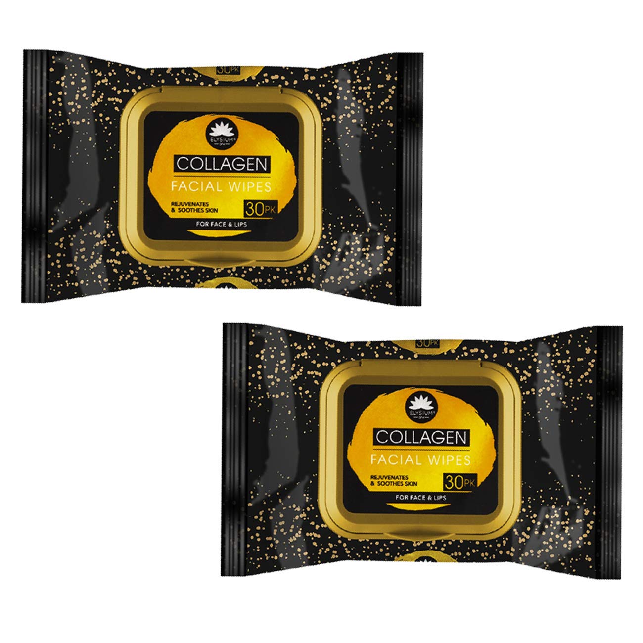 2 Pack Collagen Infused Face Wipes Sensitive Skin Clean Facial Daily Aloe Vera Extract Rejuvenate Soothe Moisturising Skin for Women & Men Makeup Remover 60 Wipes