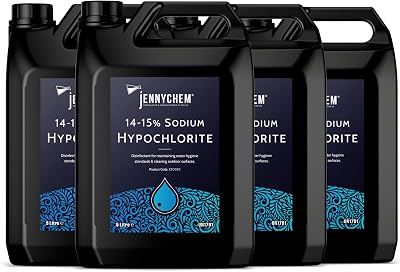 Jennychem Sodium Hypochlorite 14–15% 20L Patio Cleaner & Pool Chlorine