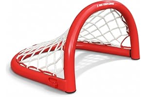 Ace Hockey Sniper Goal 12” Mini Metal Hockey Goal with Heavy-Duty Net – Foldable Steel Frame Precision Shooting Target – Compact Portable Goal for On-Ice, Street & Roller Hockey Training