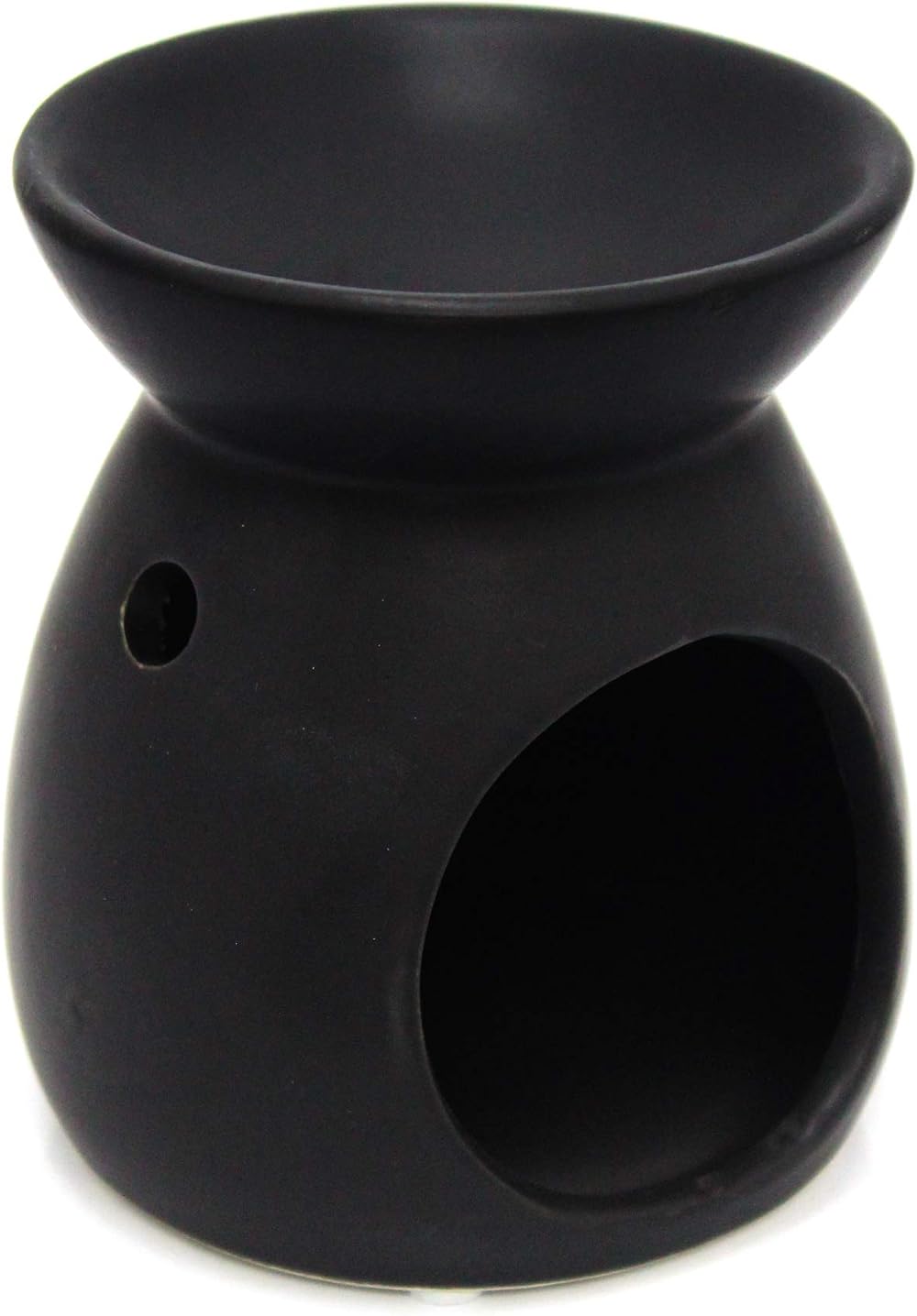Carousel Home Ceramic Tealight Candle Holder Essential Oil Burner Black