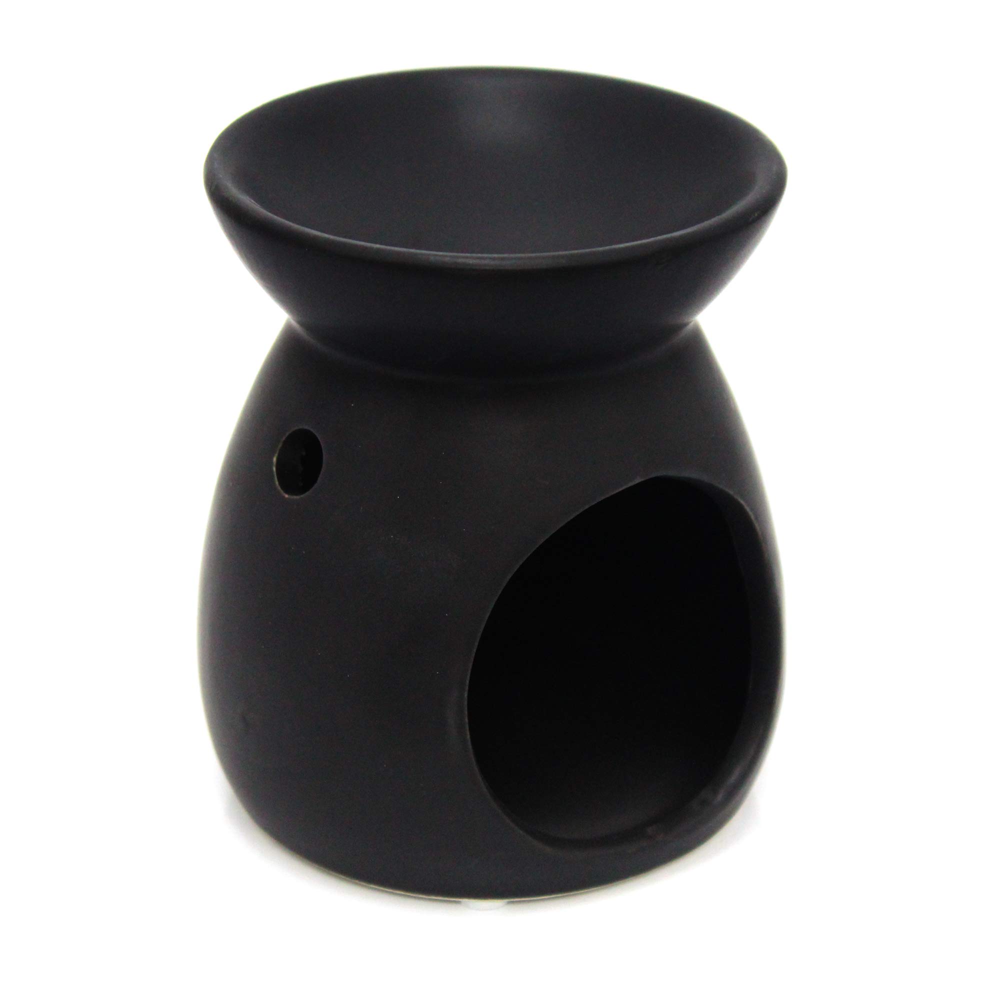 Carousel Home Ceramic Tealight Candle Holder Essential Oil Burner ~ Black