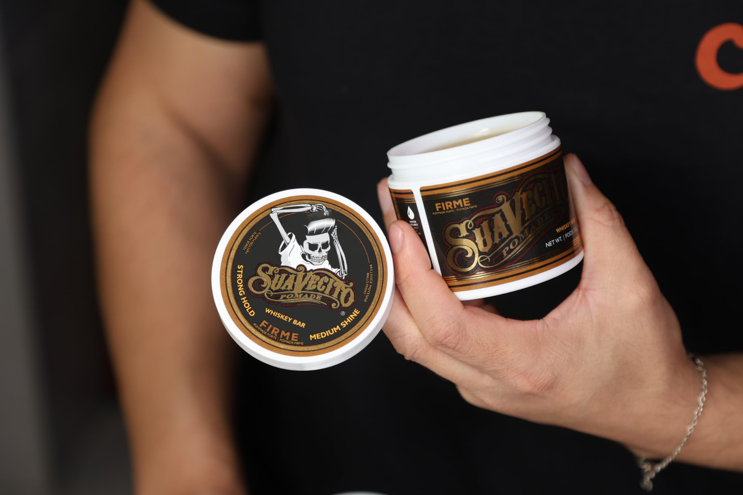 Suavecito Pomade For Men - Medium Hold Shine Water Based oz Pack Wax Like Flake All Day Hair Free Gel Hairstyles Easy To Wash Out