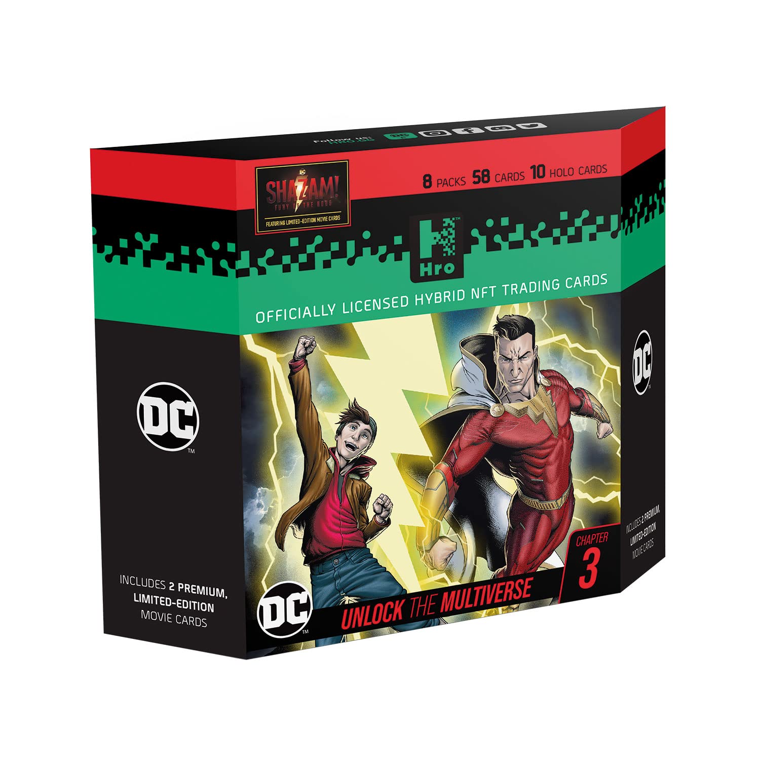 HRO 10037761-0001 Hybrid Trading Cards-Chapter 3: Shazam-8-Pack Premium Starter Box