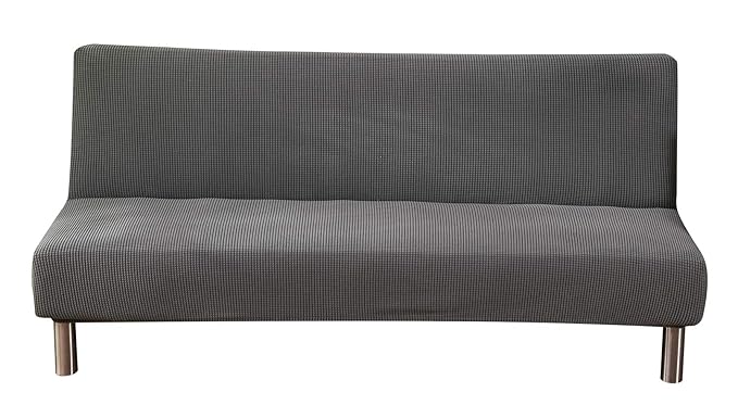 Sofabezug ohne Armlehne Stretch Schonbezug aus Hochwertigem Jacquard-Stoff Klappsofa Überwürfe Sofahusse für Schlafsofa Clic 