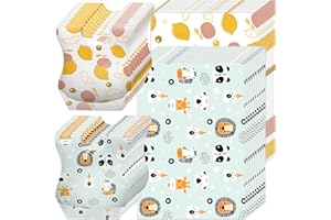 40 pcs Disposable Bibs and Placemats for Baby, CNYMANY Leak Proof Travel Feeding Bibs and Place Mats for Infants Toddlers for