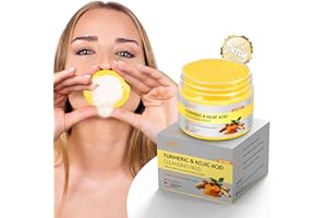Kojic Acid and Turmeric Cleansing Pads, 50 Pcs, for Face and Body Cleansing and Exfoliation