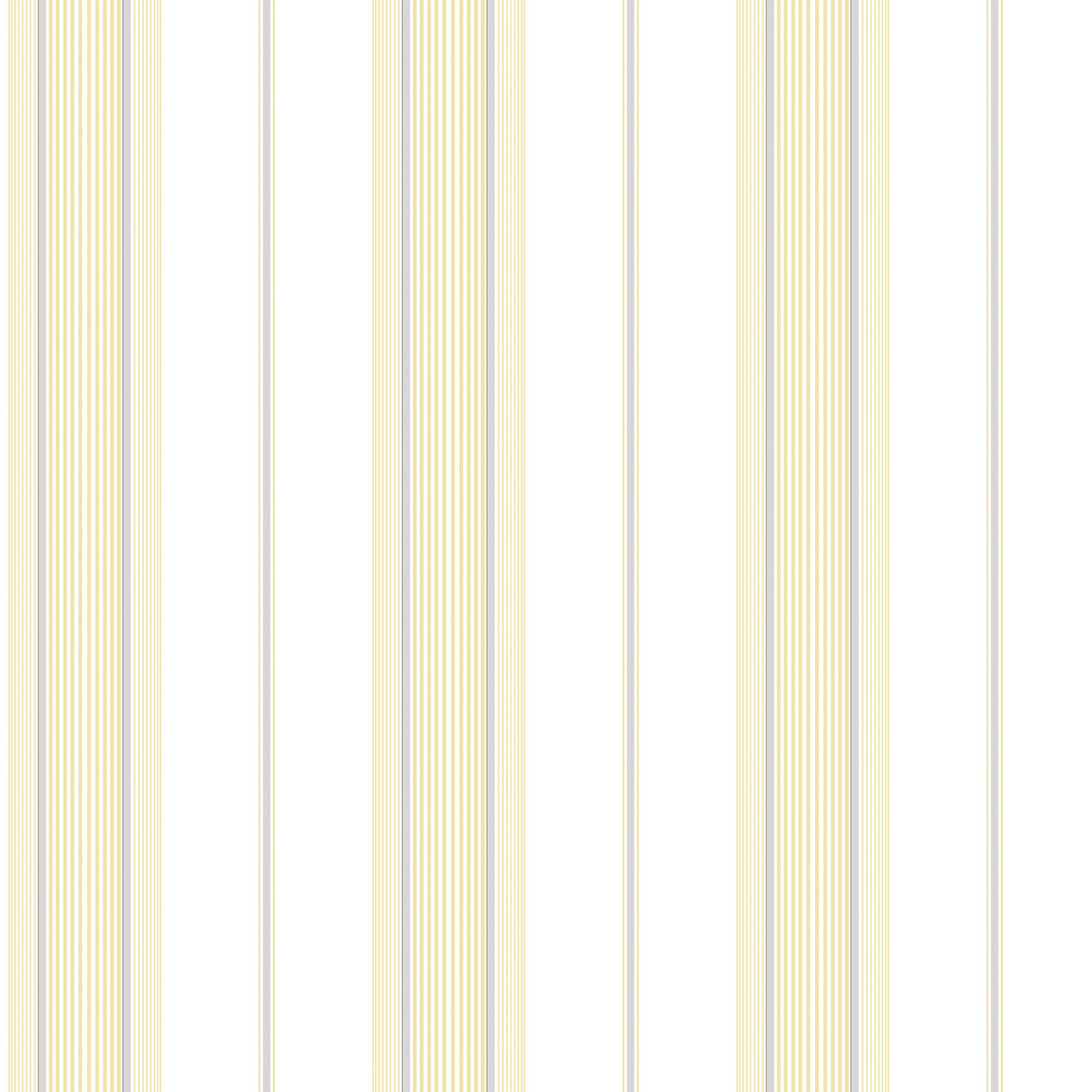 Galerie G67578 Smart Stripes 2, Varied Width Stripes Design Wallpaper, Silver/Yellow/White, 10m x 53cm