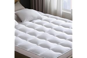 SHOUREN Memory Foam Mattress Topper Queen – 2inch, Pressure-Relieving Bed Topper with Secure Strap Design for Back Pain, Soft and Supportive, Shredded Memory Foam