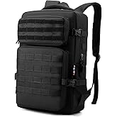 Outplea 20L Small Black Tactical Backpack with Molle System for Men, Waterproof Military Backpack for Hiking