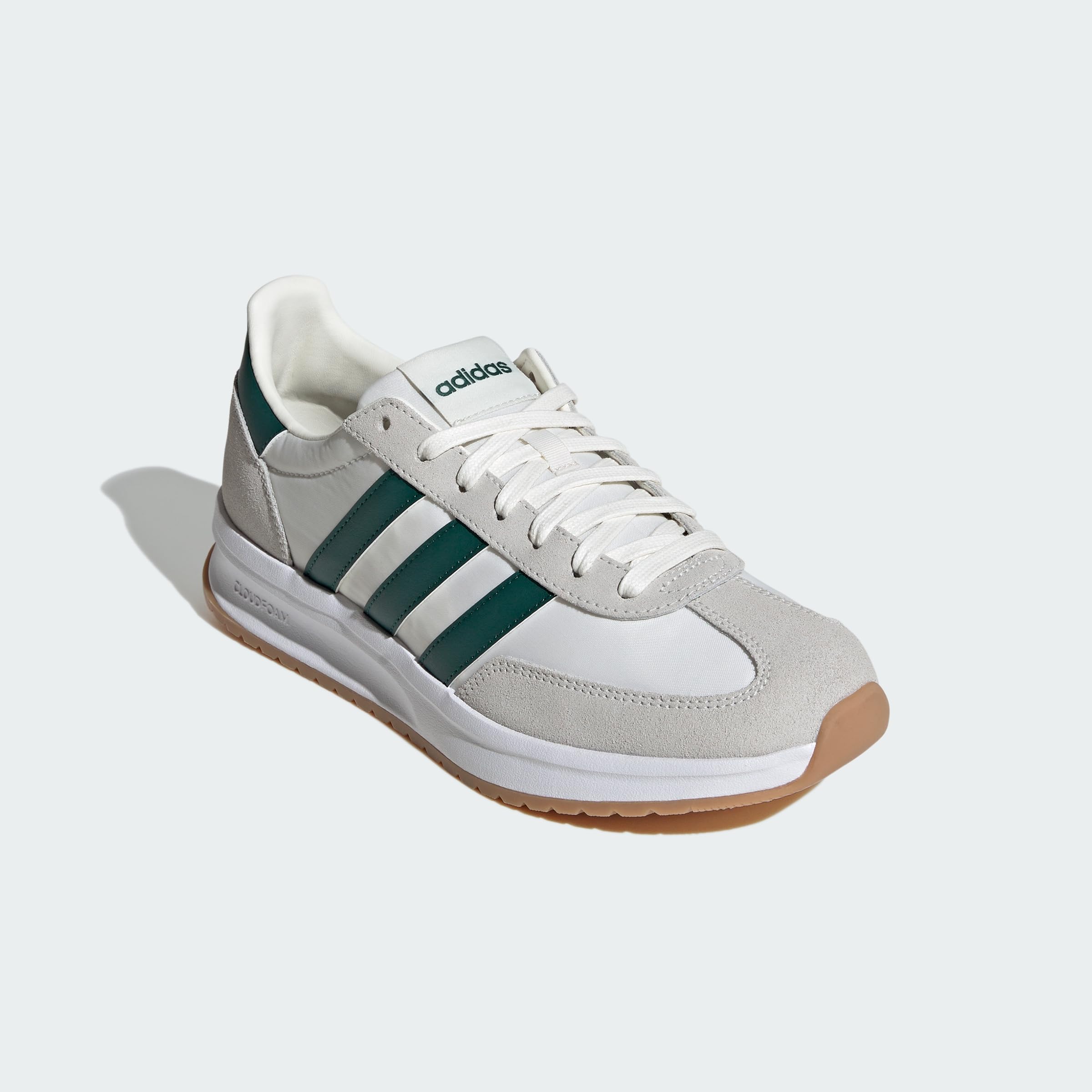 adidas Herren Run 70S 2.0 Shoes, Core White/Collegiate Green/Off White, 42 2/3 EU 7