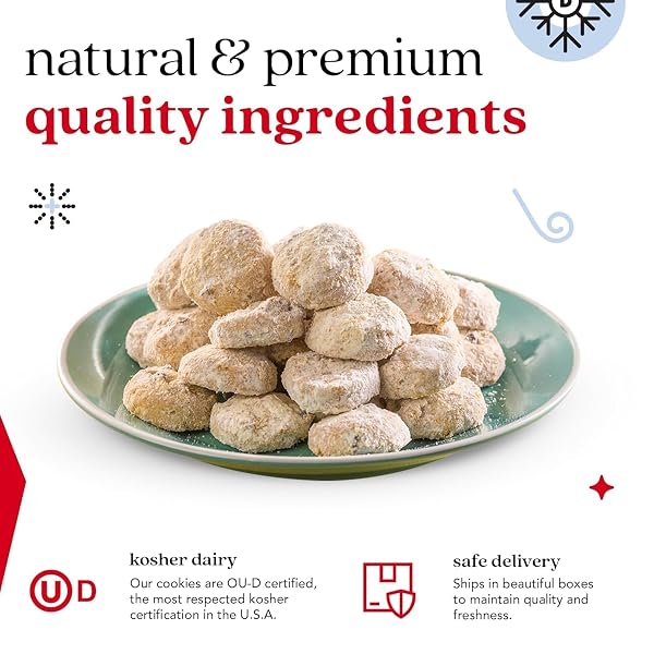 DAVID’S COOKIES HAPPY HOLIDAYS BUTTER PECAN MELTAWAY COOKIES IN SWEET SAMPLER TIN – SOFT BUTTERY COOKIES WITH CRUNCHY PECANS – FESTIVE GOURMET BAKERY DESSERT GIFT BASKET FOR CHRISTMAS AND HOLIDAY CELEBRATIONS