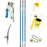 Jameson BL-6PKG-5 Lightweight Fiberglass Pole Saw and Tree Pruner Kit, 18 ft, 1-3/4 in Cut Capacity, 16 in Barracuda Tri-Cut Blade, Rope Ratchet, Rope Bag and Pole Grip