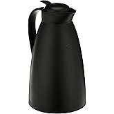 Alfi Glass Vacuum Frosted Plastic Carafe, 1 L, Black (AG2800BK2)