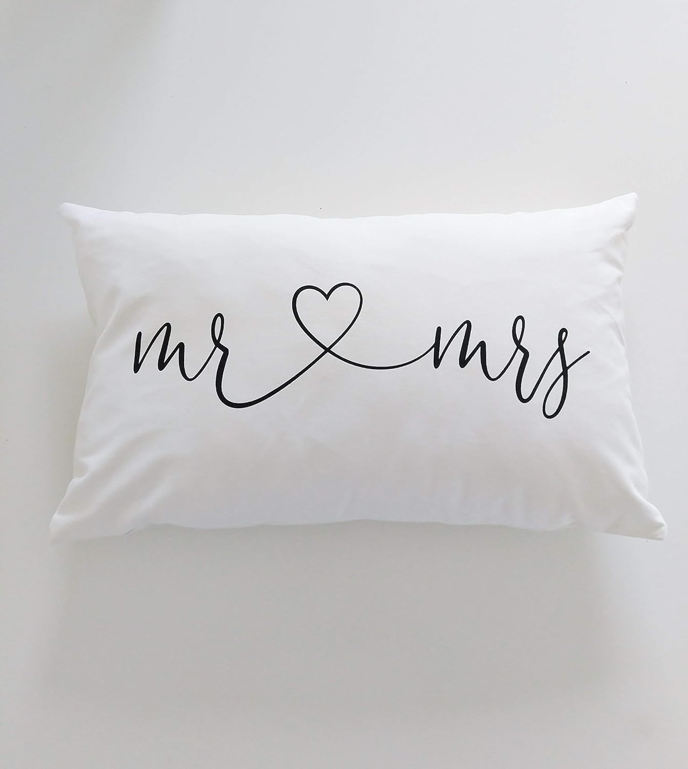 Amazon Com Lumbar Pillow Mr And Mrs Pillow Cover Bedroom Decor