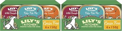 Lily's Kitchen Natural Adult Dog Food Wet Trays Grain-Free 6x150g Pack of 2