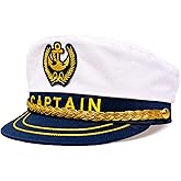 Captain Yacht Hat Nautical Hat Adjustable Anchor Skippers Cap Navy Marine Admiral Hats for Men and Women