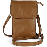 befen Genuine Leather Small Crossbody Bags for Women Cell Phone Bag Cross Body Purses,Silver Zipper