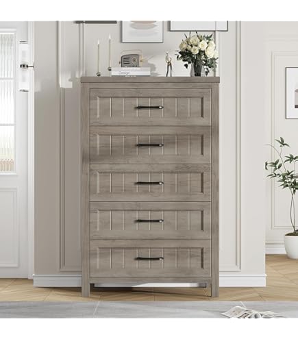 rustic grey tall dresser Amazon.com: VVFLU 6 Drawer Dresser Tall, 52