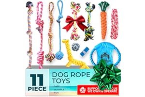 Pacific Pups Products Dog Rope Toys for Medium Dogs 11 Pack - 11 Dog Toy Pack & Puppy Teething Rope Tug of War Dog Toys, Chew Toys to Keep Them Busy, Puppy Chew Ropes