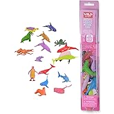 Wild Republic Bright Aquatic Animals, Nature Tube, Ocean Toys, Vibrant Colors, Fantasy Figures, Kids Gifts, 16 Piece Set
