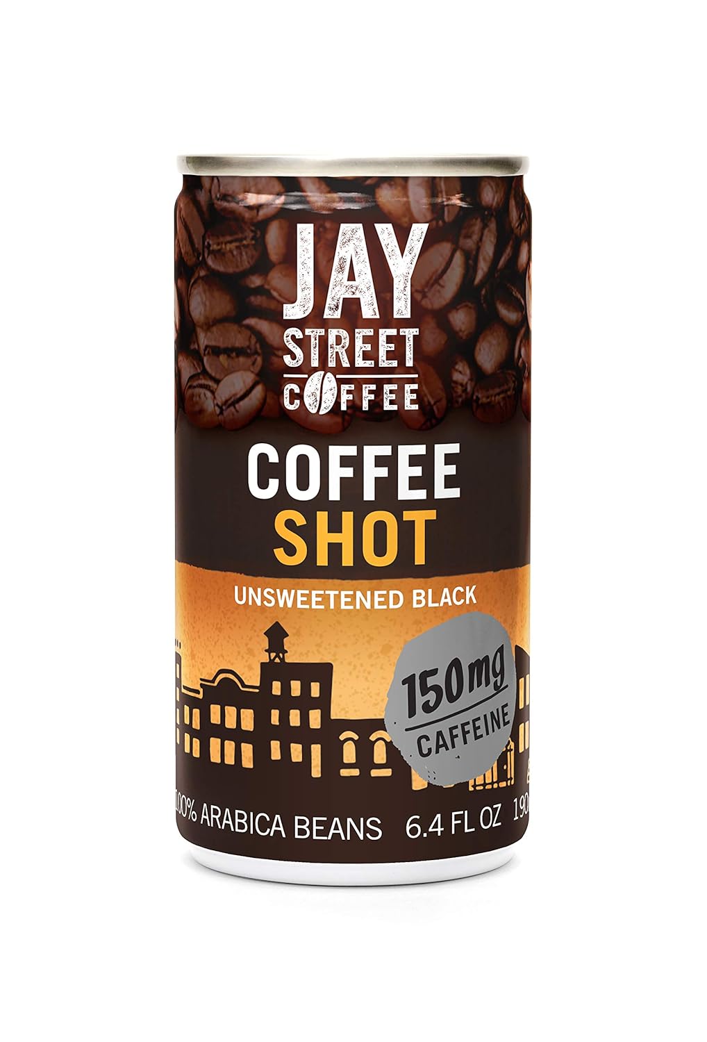 Jay Street Coffee, Coffee Shot, Unsweetened Black, 6.4 Ounce (Pack of 20)