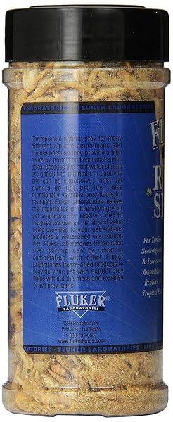 FLUKER’S 6 PACK OF FREEZE-DRIED RIVER SHRIMP, 1 OUNCE EACH, FOR AQUATIC REPTILES AND AMPHIBIANS_AB