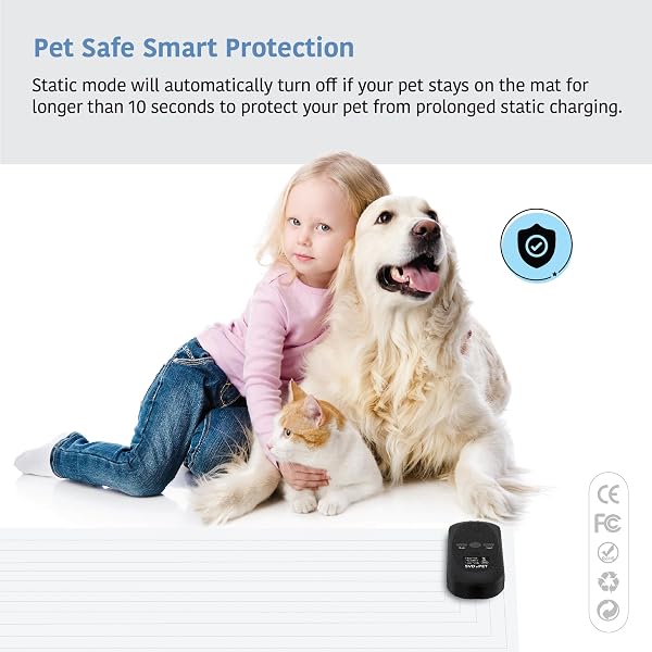 SVD.PET PET TRAINING MAT WITH TESTER, 60″ X 12″, PET SHOCK PAD, DOGS & CATS ELECTRONIC REPELLENT MAT FOR INDOOR, 3 TRAINING MODES, 5 LEVELS, PET SAFE MODE (BLACK CONTROLLER)