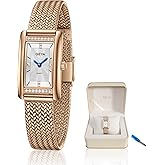 GeYa Dainty Silver Watch for Women Ladies Fashion Wristwatch for Small Wrist,Square Shape Stainless Steel Bracelet,Japanese Quartz Movement,Water Resistant,Gift for Her