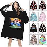Custom Wearable Blanket Hoodies Design Your Own Face Photo Picture Personalized Blanket Hoodie