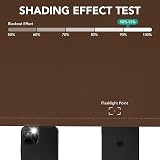 Deconovo Thermal Insulated Blackout Curtains Brown 2 Panels 107x160 cm Eyelets view 5