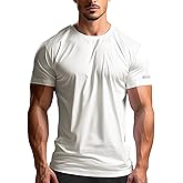 YumiDay Mens Workout Shirts Fitted, Quick Dry Gym Tshirts Running Athletic Top Moisture Wicking Tee