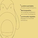 Tommee Tippee 2-in-1 Penguin Nursery Night Light Portable Egg USB Dimmable view 5