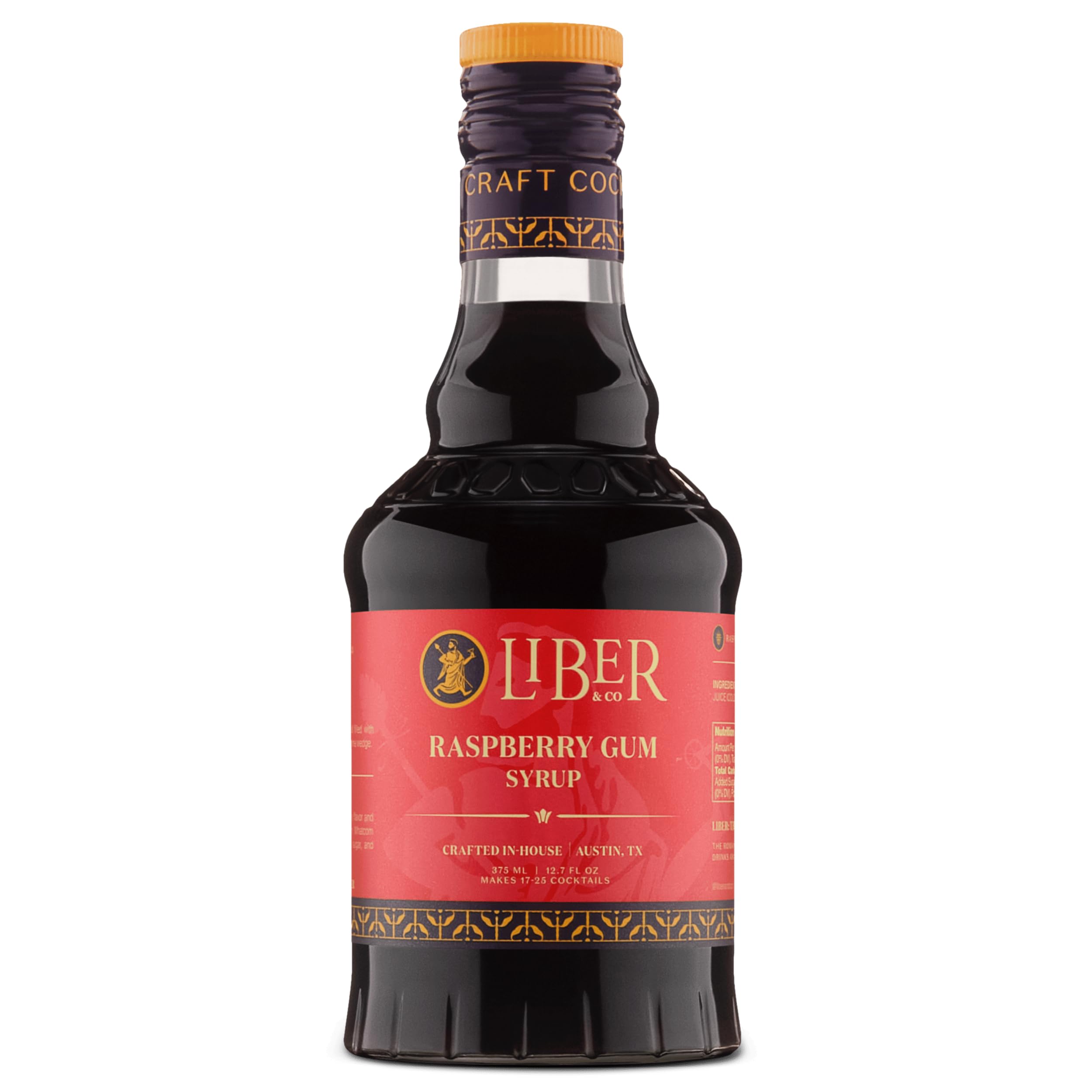 Liber & Co. Raspberry Gum Syrup (12.7 oz) - Craft