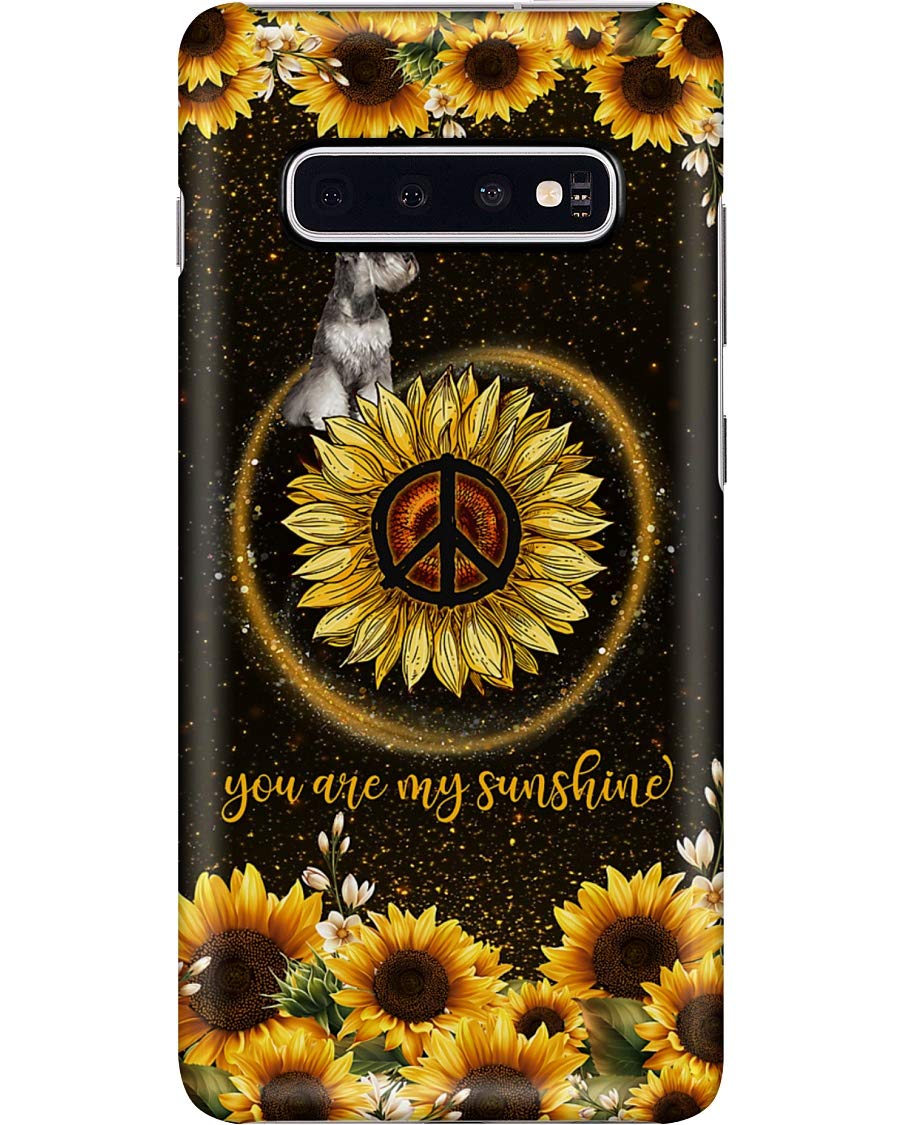 Schnauzer You are My Sunshine Sunflower Dog Lover Phone Case for Samsung Galaxy S7 Edge - Silicone C