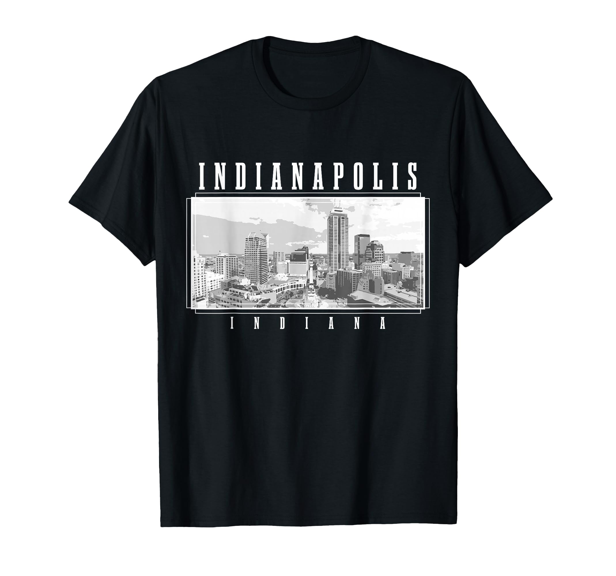 Indianapolis Indiana Vintage Souvenir Skyline USA T-Shirt