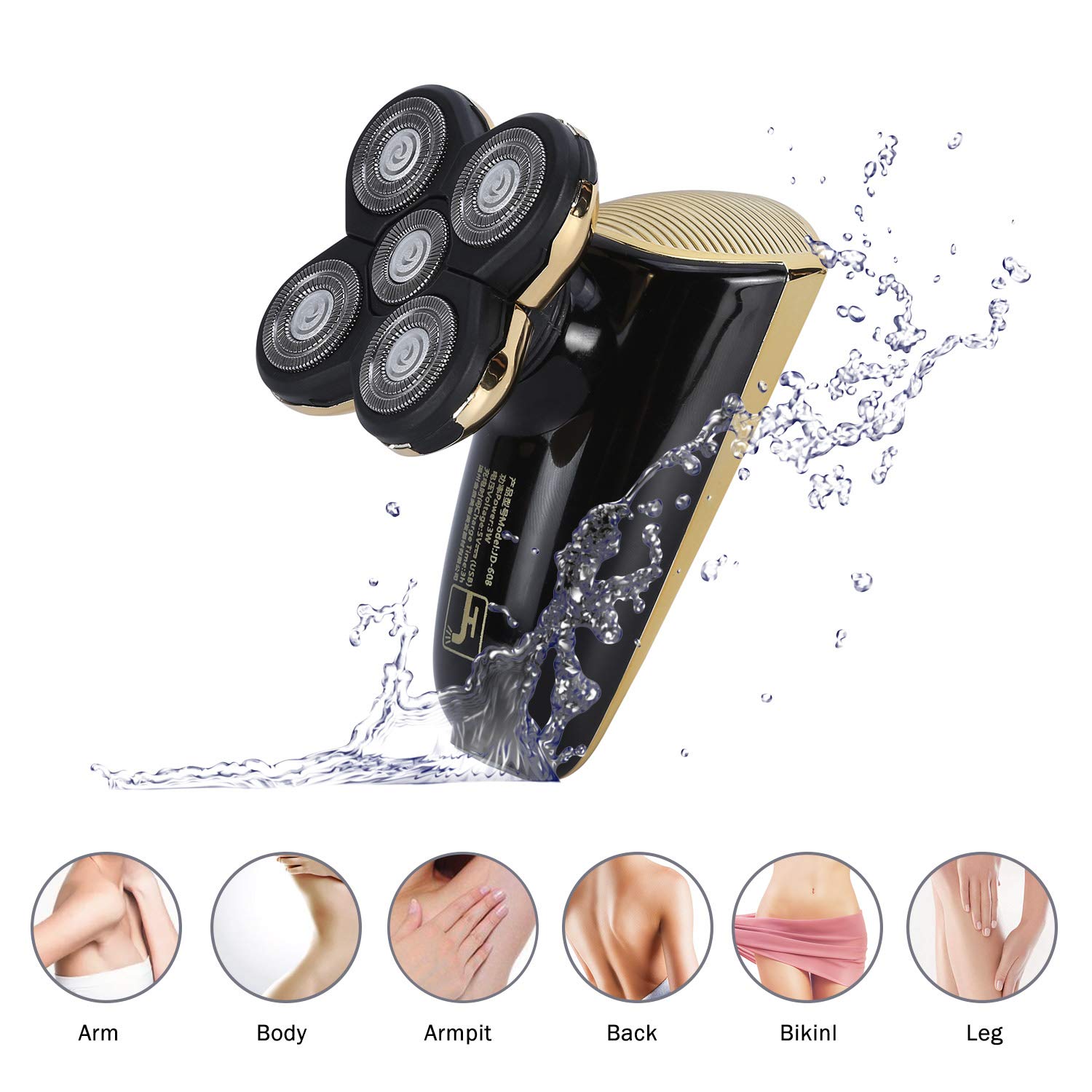 Electric Rotary Shaver Wet Dry, Beautlinks 5 Head USB Rechargeable Electric Razors for Men with Cleaning Nose Hair Face Cordless Beard Trimmer