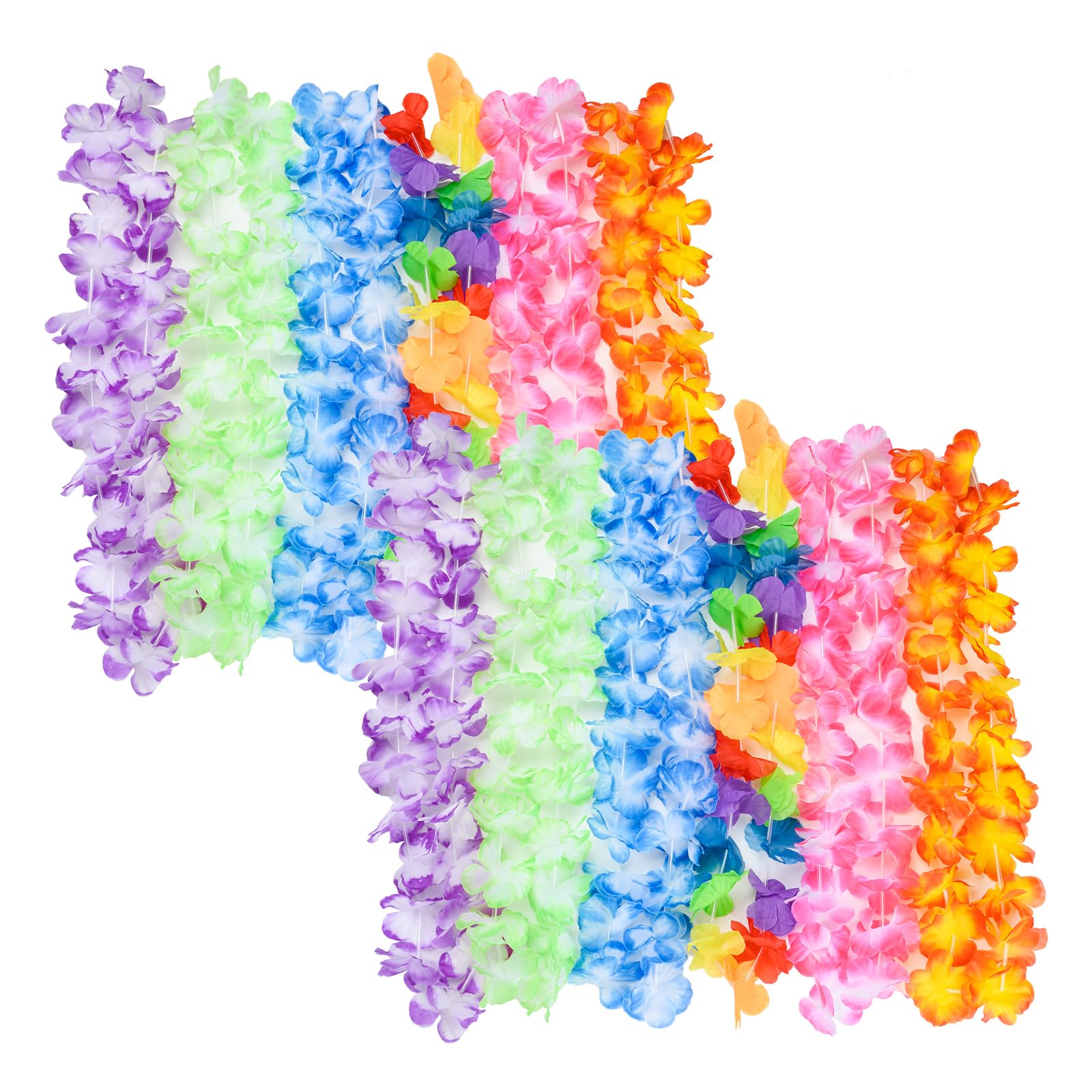 BARDITADUL Hawaiian Garlands, 12 Pcs Leis Party Decorations, Leis for Beach and Party