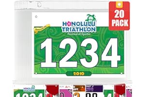 Lapetale Fashion Clear Bib Boards Sleeves Protector for Runners,Race Bib Vinyl Holder,Race Bib Display Vinyl Protector Sheets, Marathon Running Bib Sheet Protector