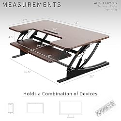VIVO 42 inch Height Adjustable Stand Up Desk