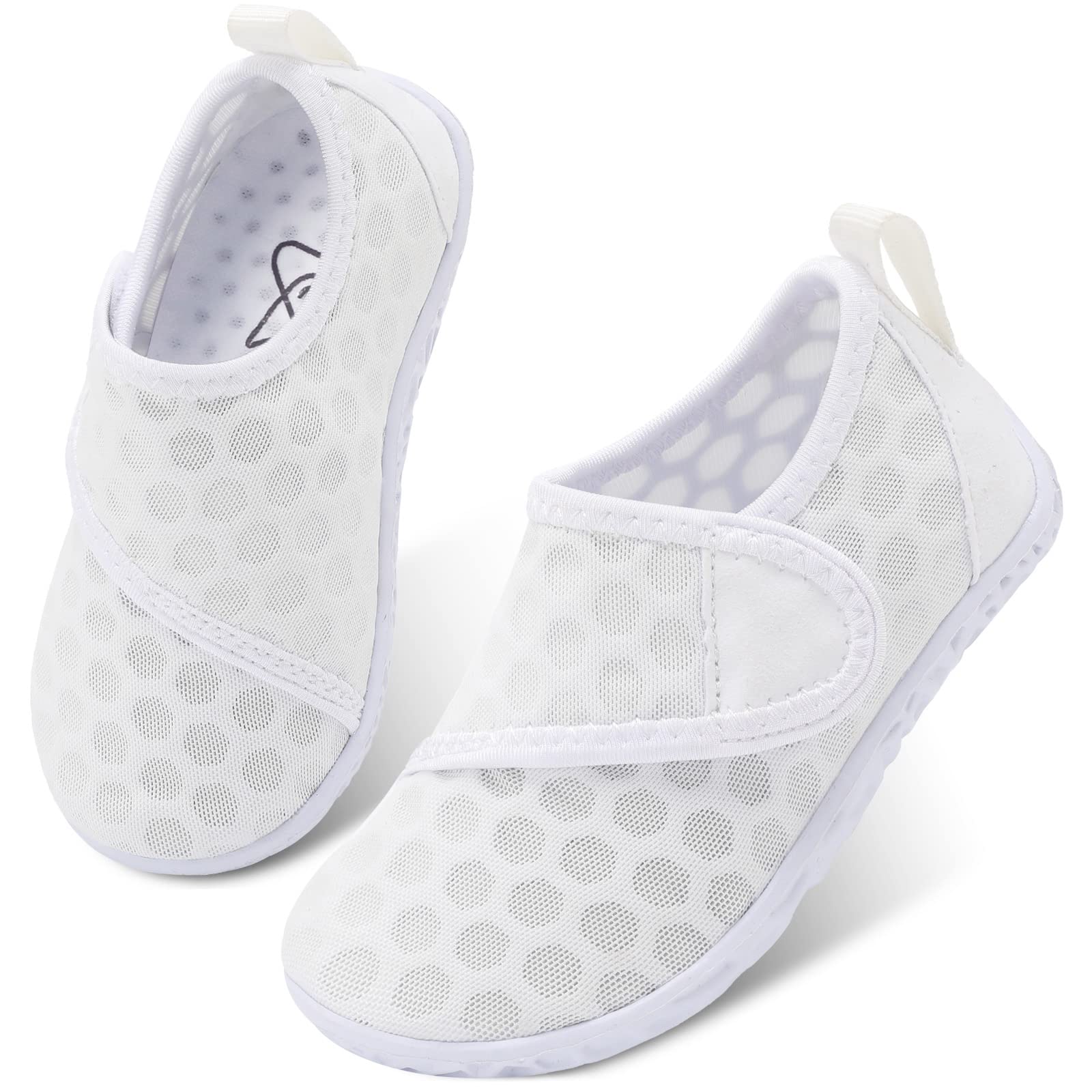 Photo 1 of ** DIRTY** LeIsfIt Boys Girls Water Shoes Kids Aqua Socks Toddler Quick-Dry Beach Swimming Shoes Lightweight Breathable Non-Slip Summer Outdoor Sport Water Slippers White 9 Toddler