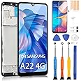 Original for Samsung Galaxy A22 4G LCD Screen Replacement, LCD Display for A22 4G SM-A225F SM-A225M Touch Digitizer Screen Full Assembly with Frame (Not for A22 5G)