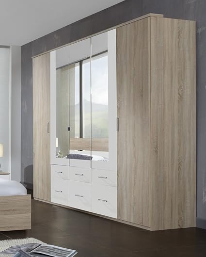 Dreams4home Prime Wardrobe Bedroom Cupboard Rough Cut Oak
