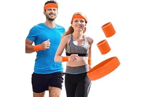 QPIXVB Workout Headbands,Sports & Outdoors Headbands Wristband,Gym Accessories,Moisture Wicking Hairband,Sweatbands