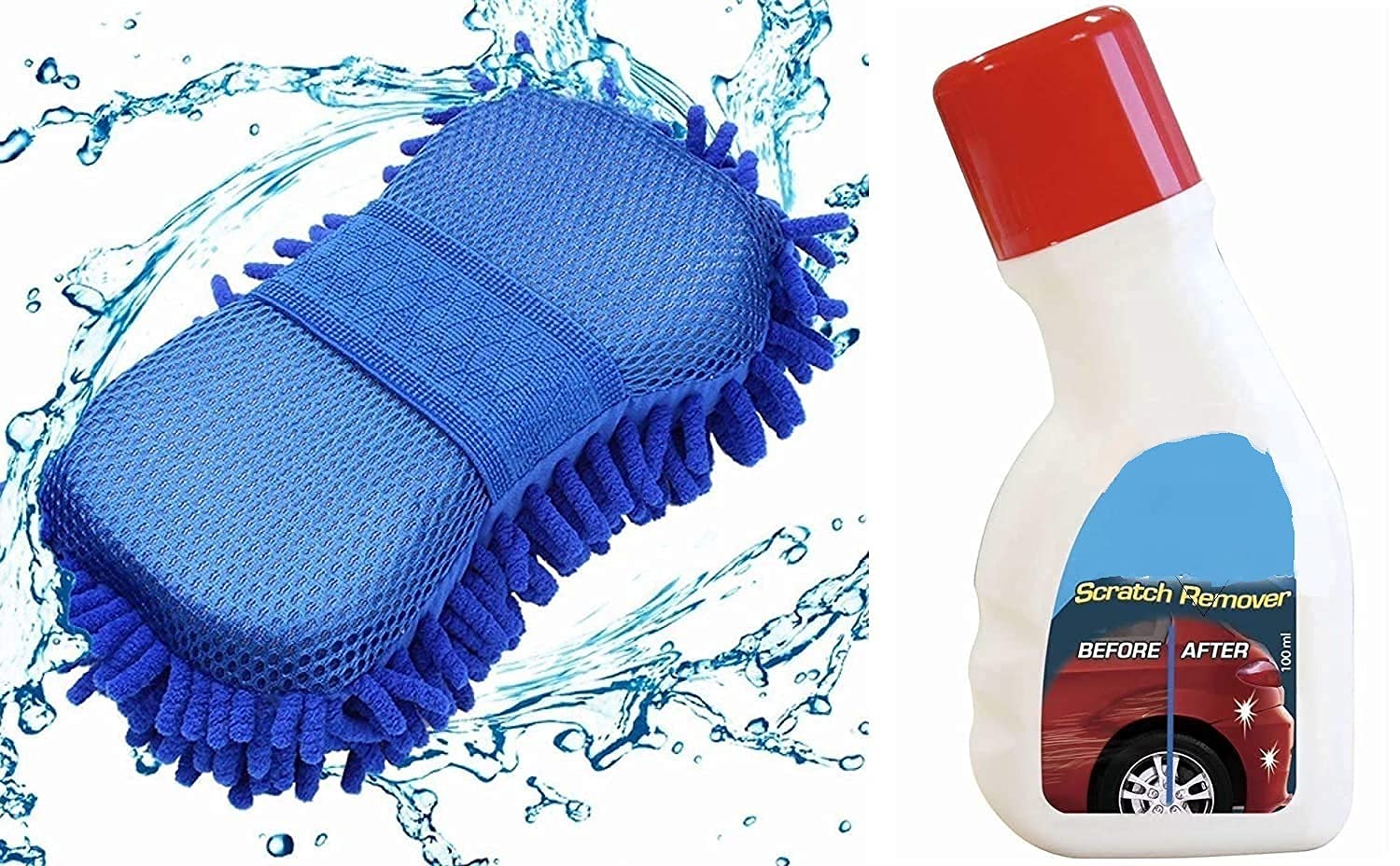 shreesamp Micro Scratch Remover Polish with Car Duster, Car Washing