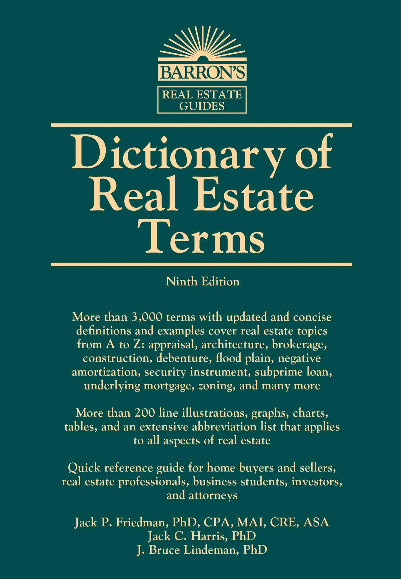 Dictionary of Real Estate Terms (Barron's Business Dictionaries)