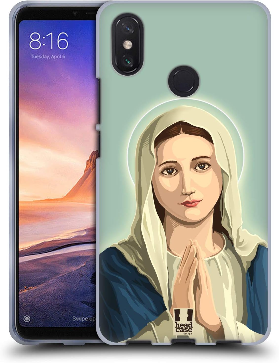 Head Case Designs Virgin Mary Religious Portraits Soft Gel Case Compatible for Xiaomi Mi Max 3