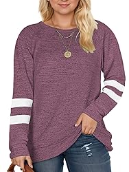 DOLNINE Womens Plus Size Tops Fall Winter Long